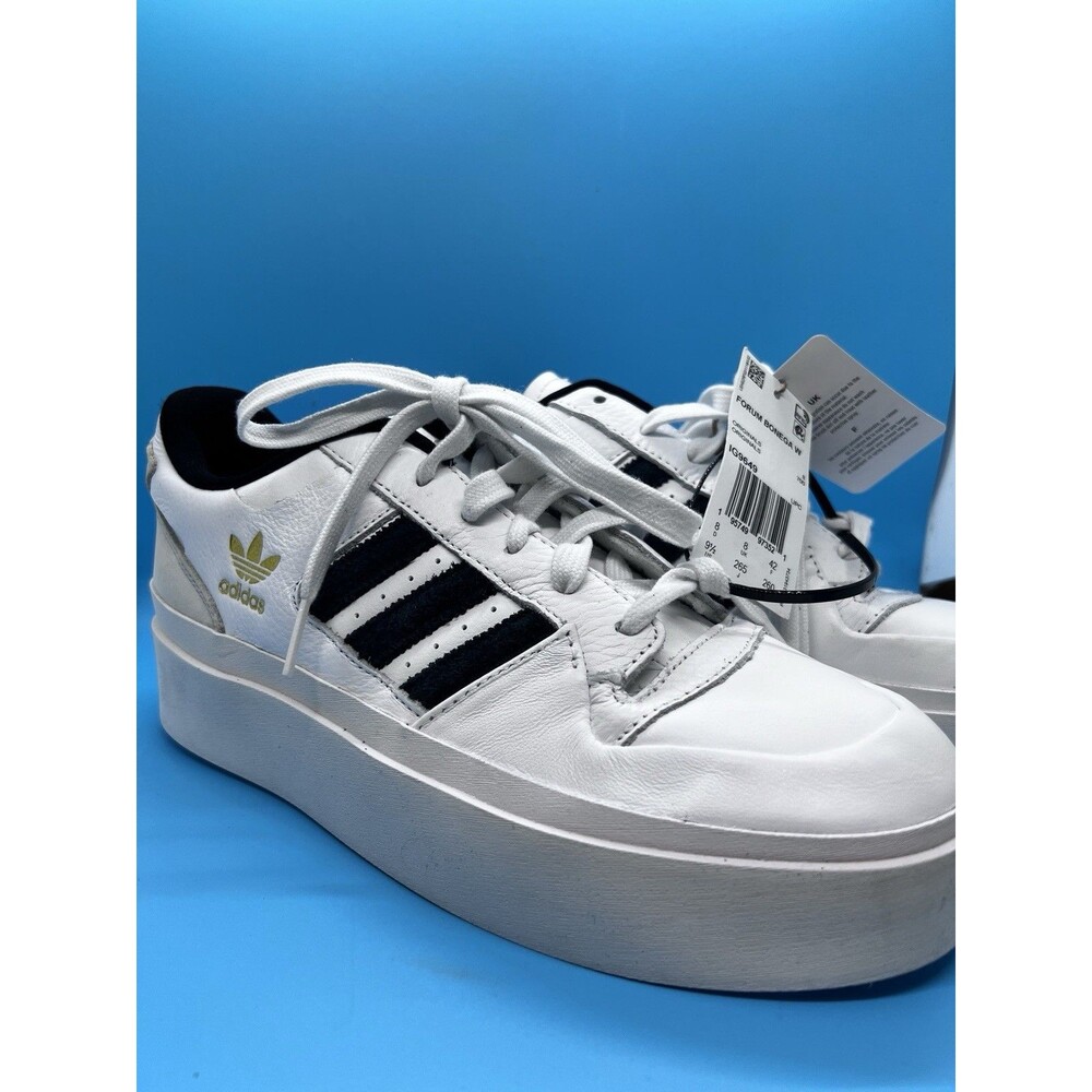 Adidas Originals Forum Bonega Sneakers Women size 9.5 42 white gold Memory Foam